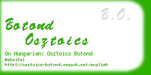 botond osztoics business card